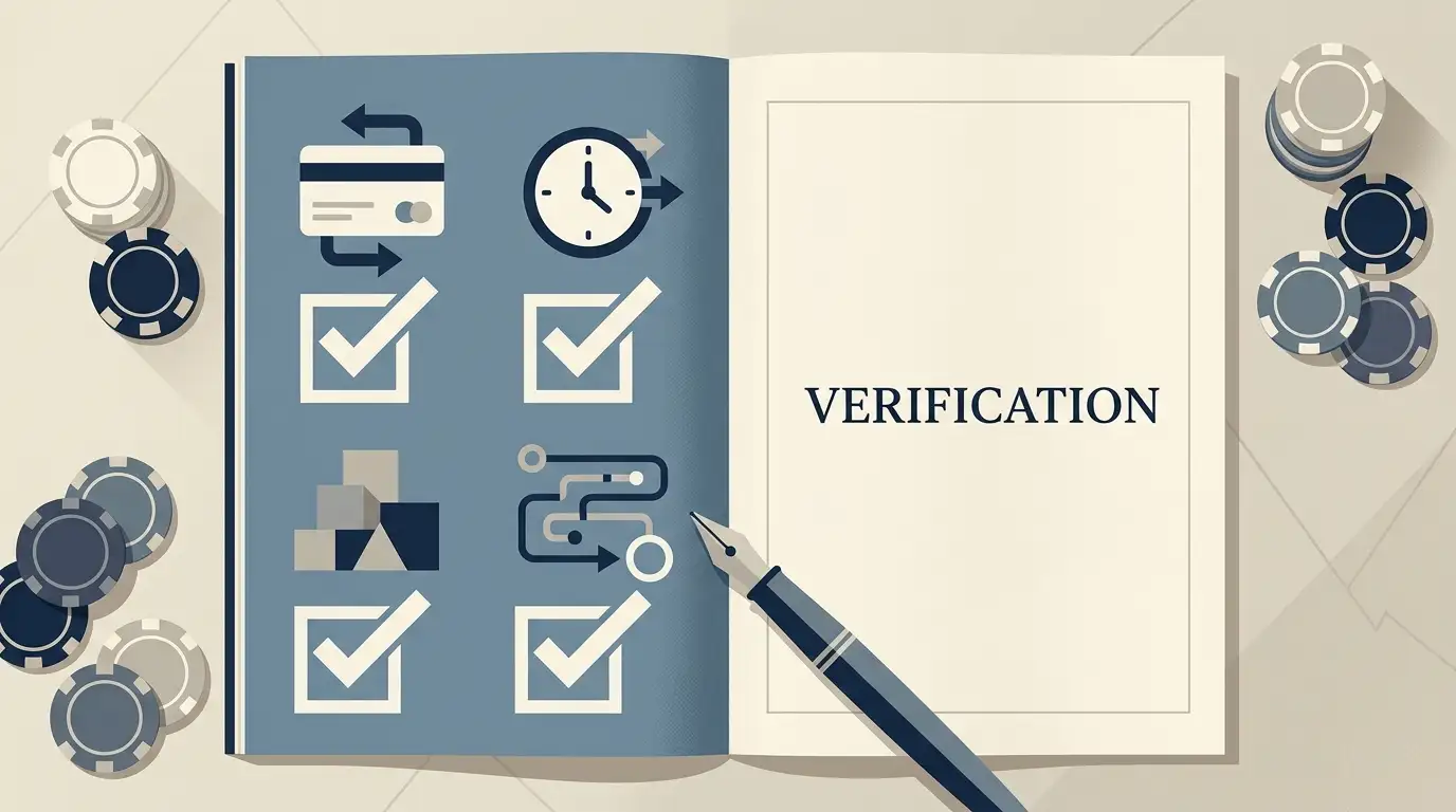 Illustration representing a casino bonus terms checklist